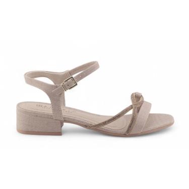 Imagem de Sandália Feminina Ramarim 24-48251 Salto Bloco Baixo Strass