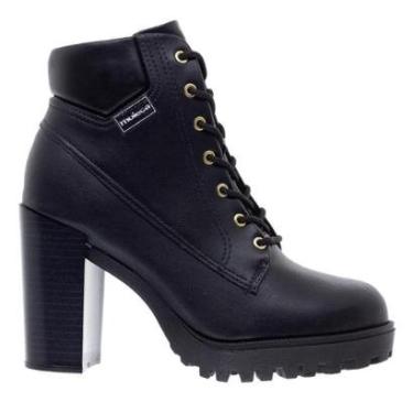 Imagem de Bota Coturno Moleca Salto Alto Feminino-Feminino