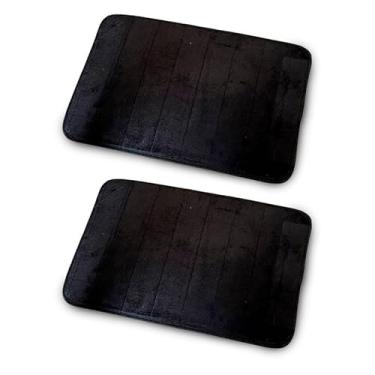 Imagem de Kit 2 Tapetes para Banheiro Antiderrapante Emborrachado Macio Super Soft Preto