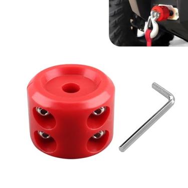 Imagem de Zikefest Rolha de guincho de borracha, rolha de cabo de guincho, rolha de borracha de gancho de corda de guincho, protege corda de guincho sintética, gancho de reboque, com parafusos e porcas de aço