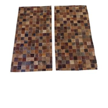 Imagem de Tapete De Couro Natural Par Beira Cama (Passadeira) 1,00 x 0,50 M (Marron EXótico)