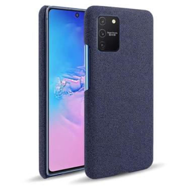 Imagem de Capa para Samsung Galaxy M80S,Capa desenhada em lona,Case Protetora Ultrafina com Empunhadura Macia,Design em Tecido Antichoque e Antiarranhões-Blue