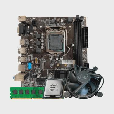 Imagem de Kit Processador i3 + Placa Mae H61 1155 NMVe M2 + ram 8GB DDR3