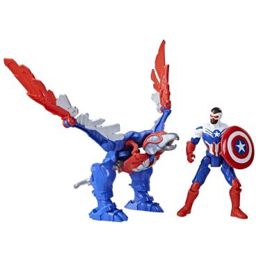 Imagem de Boneco de ação Marvel Mech Strike Mechasaurs Capitão América