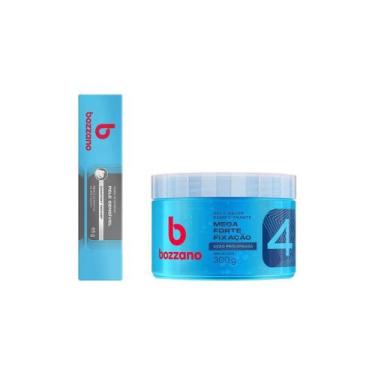 Imagem de Kit Bozzano Creme Barbear Pele Sensivel+Gel Fixador Azul