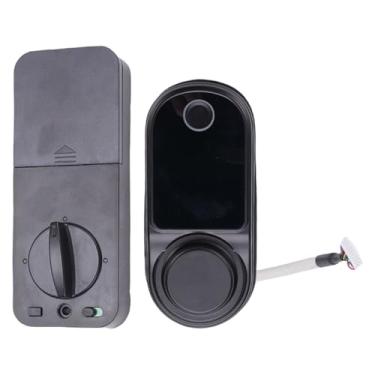 Imagem de Wi -Fi Smart Door Lock, 5 Polegadas de Entrada Sem Chave Com Controle de Aplicativos, ID de Impressão Digital, Senha, Cartão IC, Teclas Mecânicas, Emergência USB Keypad Deadbolt
