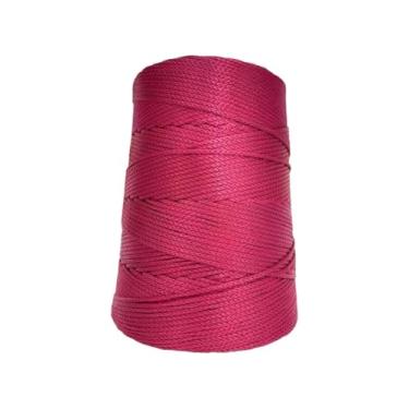 Imagem de Fio nautico 500g 3mm 500m cores Linha Rabo rato bolsa corda cordão polipropileno croche trico cone (Vinho)