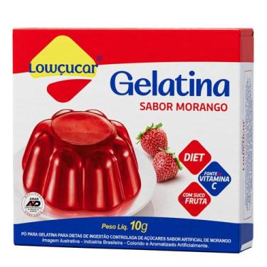 Imagem de Gelatina Lowçucar Sabor Morango 10G