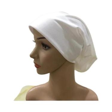 Imagem de Chapéu Tubular Feminino Hijab - Elástico, Cor Lisa e com Lenço de Pape