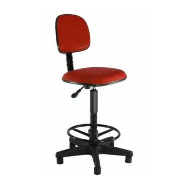 Imagem de Cadeira Caixa Alta Corano Amarelo - Balcão - Portaria - Recepção - Sup