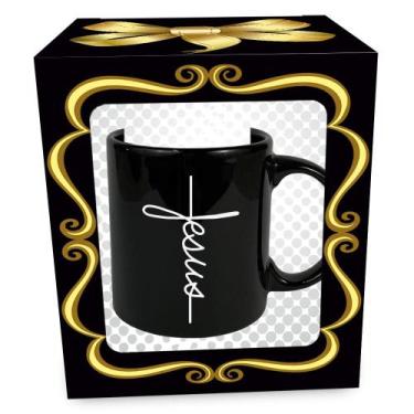 Imagem de Caneca Evangélica Preta Sortida 320mL - Cerâmica Regina