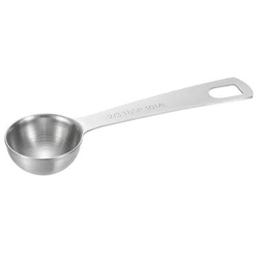 Imagem de PATIKIL 1 colher de sopa de medição de 10 ml, 2/3 colheres de sopa colher de medição individual de aço inoxidável apenas para café moído e chá em pó solto