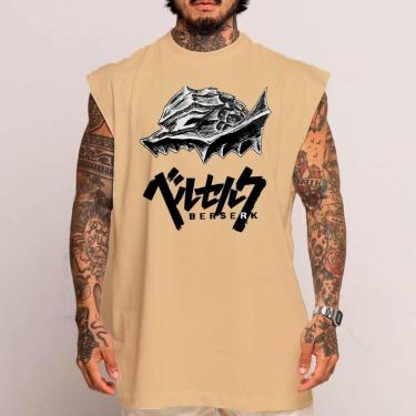 Imagem de Camiseta Regata Algodão Machão Oversized Anime Manga Símbolo Arte Abstract-Unissex