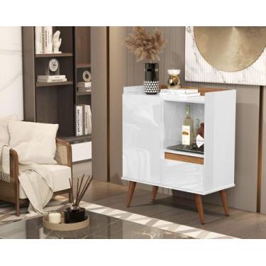 Imagem de Aparador Cantinho do Café Retro 2 Pts Status Br/Freijó - Jm3 - JM3 Móv