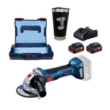 Imagem de Kit esmerilhadeira a bateria gws 180-li brushless com bateria - BOSCH