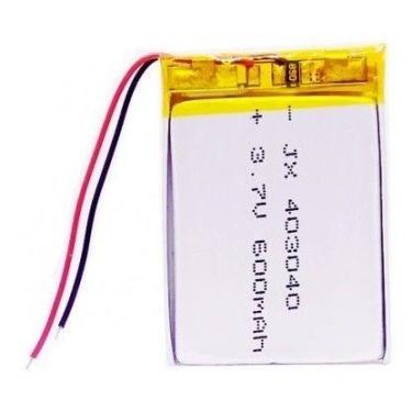 Imagem de Bateria 3,7v 600mah  4mm X 30mm X 40mm Rastreador Brinquedos - bgb