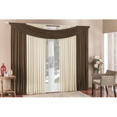 Imagem de Cortina Alana 3m - Minha Loja Bordados, Tabaco