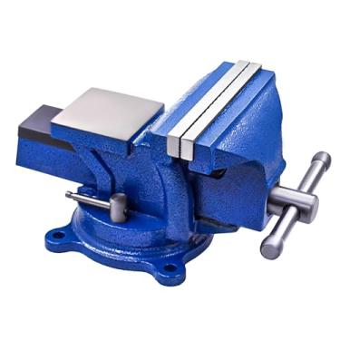 Imagem de WFLNHB 12,7 cm Torno de bancada braçadeira de mesa com trava base giratória resistente para artesanato, pintura, escultura, modelagem, eletrônicos, solda, marcenaria e equipamentos de pesca