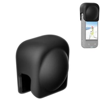 Imagem de Chusui Tampa de lente de câmera panorâmica Tampa protetora de lente de silicone macio compatível com acessório de câmera Insta360 One X3