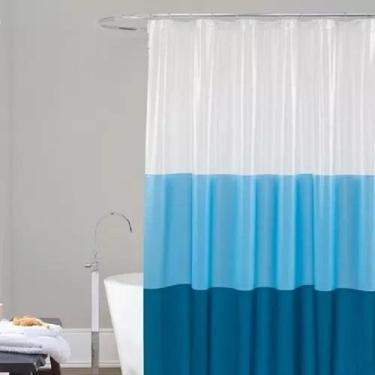 Imagem de Cortina Box Para Banheiro PVC 198x180cm Antimofo - Komeco, Cortina Fai
