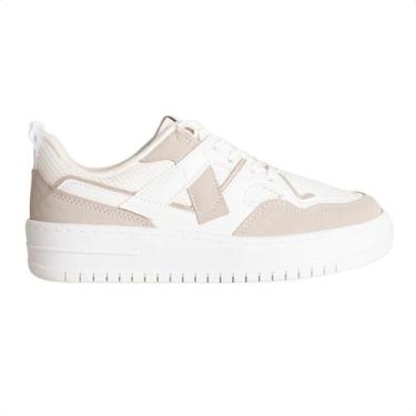 Imagem de Tênis Moda Feminino Vizzano Urban Branco E Cinza, Branco, Cinza, 37
