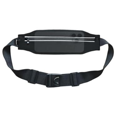 Imagem de AIKENDO Pochete de cinto de corrida, mochila de cintura fina para homens e mulheres [serve para todos os telefones], cinto de dinheiro, acessórios de corrida reflexivos, suporte de telefone fitness