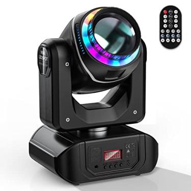 Imagem de U`King 80W Led Moving Head Light Com Controle Remoto Giratório, Prisma De 18 Faces, Iluminação Palco Para Dj, 10 Gobos E 8 Cores, Holofote Dmx Ativado Por Som Festas, Casamentos, Igrejas, Shows Ao V
