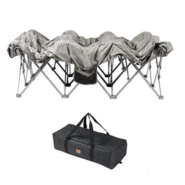 Imagem de Naturehike CosyWild apenas moldura de berço de acampamento para 2 pessoas, colchão de ar não incluído, moldura de cama de acampamento dobrável de tamanho completo com bolso lateral e bolsa de