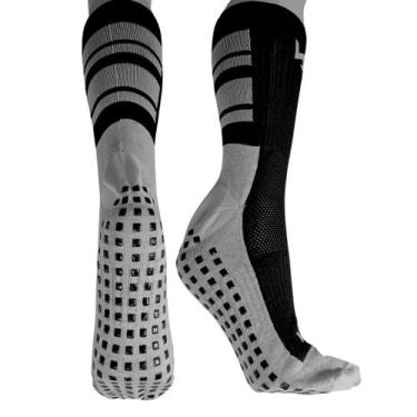 Imagem de Meia Antiderrapante p/ Futebol Kanxa GRIP, Preto, 39/43