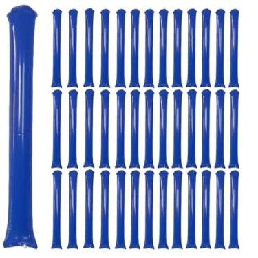 Imagem de 40pcs Round headTeam Spirit Boom Sticks Thunder Sticks Cheering Sticks Team Spirit Plastic Cheerleading Spirit Stick Clapper Inflatable Noise Maker Sports Supply (Blue)