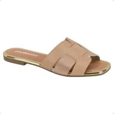 Imagem de Rasteirinha Feminina Moleca Preta Confortável Casual Elegante Leve, Nu