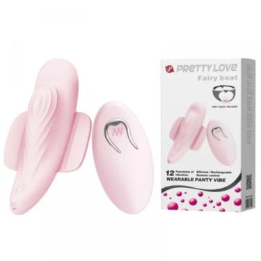 Imagem de Calcinha Vibratória 12 Vibrações Com Controle Wireless Brinquedo Erótico Vibrador com Controle [PINK] 5577