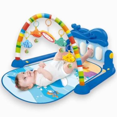 Imagem de Tapete Musical Interativo para Bebês com Piano Brinquedo Sensorial e Educativo (Baleia)