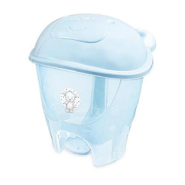 Imagem de Lixeira Infantil Adoleta Fofura 12L Azul Translucida 0815/28 - Adoletá
