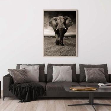Imagem de Quadro Canvas Decorativo para Sala Elefante Savana 1,00x80 - LUGGUI AR