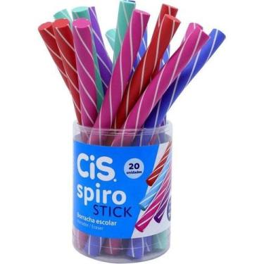 Imagem de Borracha Decorada Cis Spiro Stick 16 cm Cores - Sertic