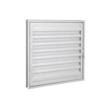 Imagem de Portinhola 1 Folha Esquadrias Brasil 50X50 Branco Direito - Esquadrias