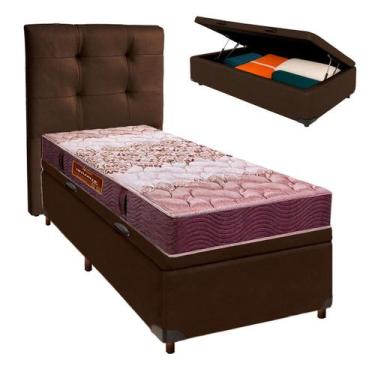 Imagem de Cama + Bau Blindado e Colchão D26 Solteiro - Ortophedic Sankonfort + C