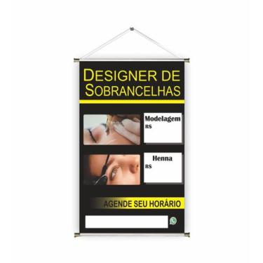 Imagem de Banner pronto Sobrancelha BA 114 medida 45x70 cm arte pronta