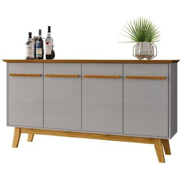 Imagem de Buffet Aparador Sala De Estar 160cm 4 Portas Opala Naturalle-off - Bechara