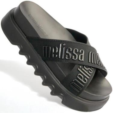 Imagem de Sandália Melissa Cross M-Lover Platform Confortável Original, Preto, 3