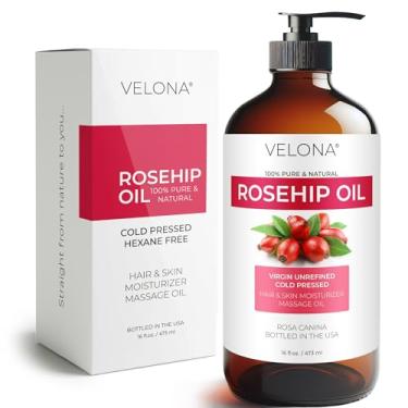 Imagem de velona Rosehip Oil USDA Certified Organic - 2 oz | 100% Pure and Natural Carrier Oil| Unrefined, Cold Pressed, Hexane Free | Moisturizing Face, Hair, Body, Skin Care, Stretch Marks, Scars