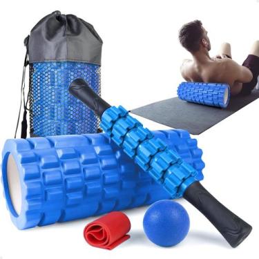 Imagem de Kit Completo 4x1 Lorben Rolo de Massagem Bastão Miosfascial Bola Lacro