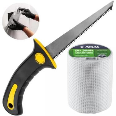 Imagem de Serrote Para Gesso Drywall 6Pol + Fita Telada 100Mm X 20M - Fertak