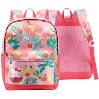 Imagem de Mochila Costas Hello Kitty Bolsa Escolar Feminina Mala Rosa - Xeryus
