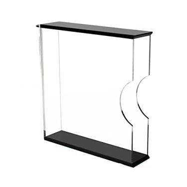 Imagem de Suporte de DVD CD Rack de coleção de álbum de vinil Rack de acrílico disco LP armazenamento quarto sala de estar prateleira de exibição transparente organizador de armazenamento de mídia (cor: B)