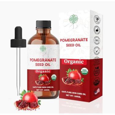 Imagem de ABBASI & CO Óleo de semente de romã – Grande 100 ml puro, prensado a frio e não refinado – Hidratante orgânico e antioxidante para rosto, cabelo e corpo – Cuidados com a pele 100% natural para todos