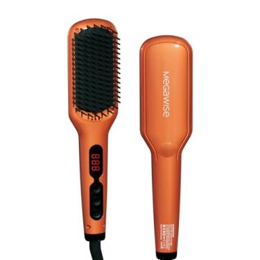 Imagem de MEGAWISE Série de escovas alisadoras de cabelo (laranja vibrante)
