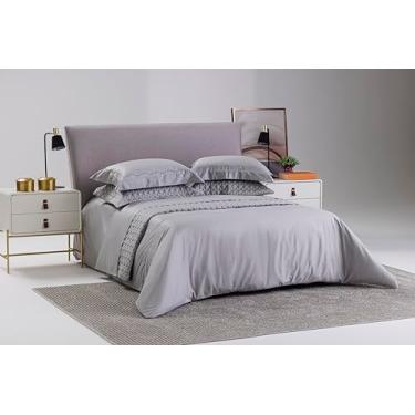 Imagem de JOGO DE LENÇOL RAGGIO DI LUNA BREEZE CINZA 100% ALGODÃO CETIM 400 FIOS KING 4 PÇS