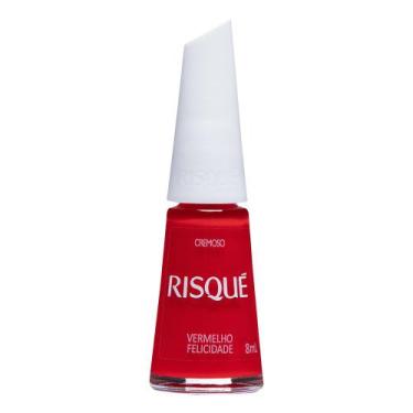 Imagem de Esmalte Risqué Vermelho Cremoso Vermelho Felicidade 8ml, 8ML, Vermelho